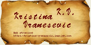 Kristina Vranešević vizit kartica